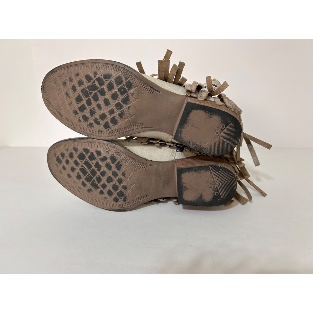Sterling River Boots Womens 7 M Leather Festival Fringe Western Ankle Distressed - Picture 6 of 10